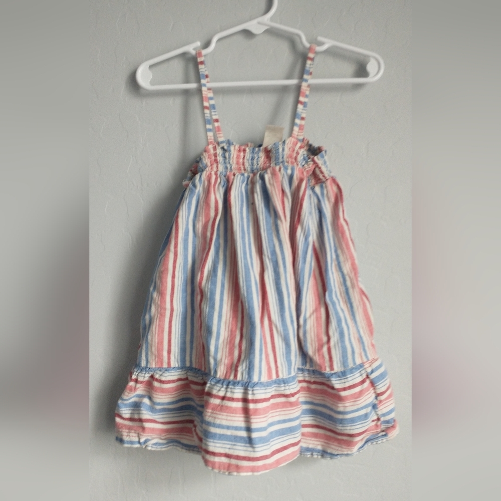 Osh Kosh B"Gosh 3T Girls Striped Sundress Dress with Red and Blue